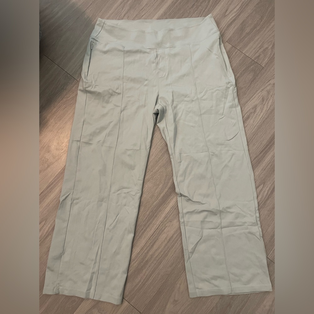 Athleta Soft Grey wide leg athletic pants